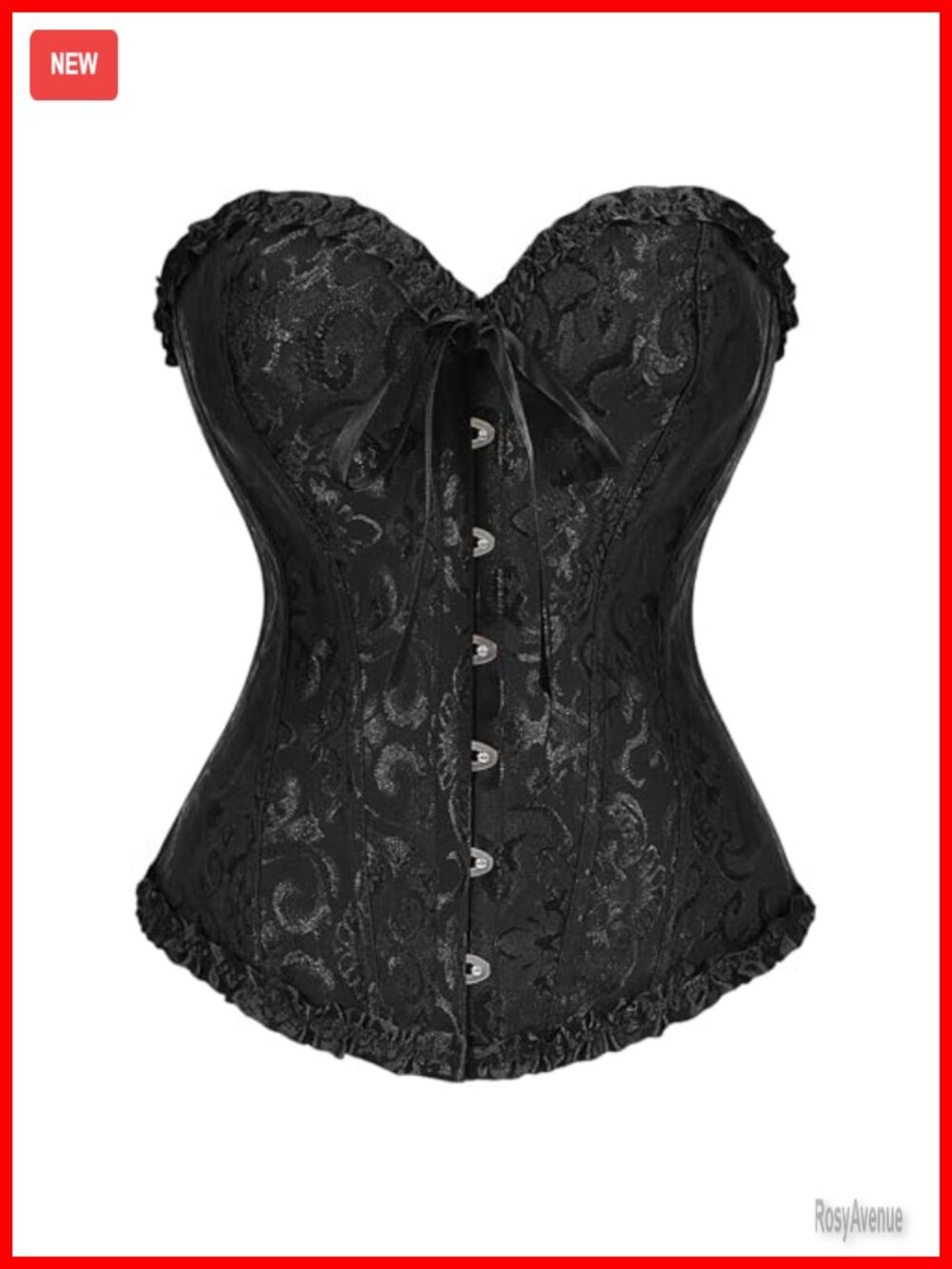 Satin Overbust Corset Lace Up Boned Bustier Shapewear Waist Training Top